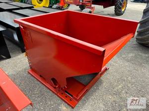 lot 177 image: Self tipping dump hopper with fork ...