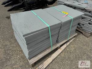 lot 218 image: Square cut bluestone pavers, 23.5 i...