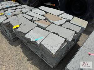 lot 224 image: Irregular bluestone pavers...