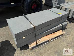 lot 230 image: (3) 6ft bluestone landscape slabs...
