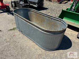 lot 278 image: Ideal metal feeding trough...