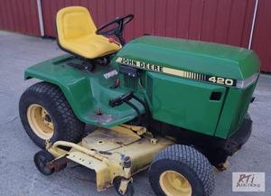 lot 86 image: John Deere 420 garden tractor repowered with ...