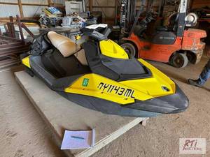 lot 92 image: 2015 SeaDoo spark jet ski. 128 hours. Runs gr...