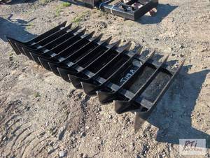 lot 198 image: 70in root rake for skid loader. Item is locat...