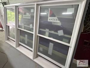 lot 234 image: Andersen Triple Unit Double Hung Window, 114i...