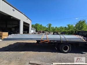 lot 255 image: (20) Sections of W-beam galvanized guardrail....