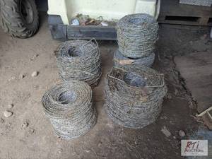 lot 270 image: (5) Rolls of Barbed Wire. Two are full.&nbsp...