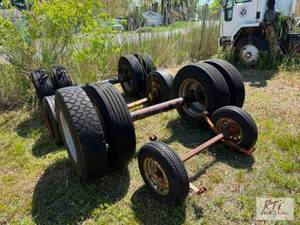 lot 272 image: Wheels and Axles. 2 duel, wheels, and axles, ...