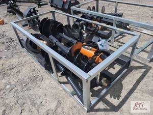 lot 12 image: 2X Wolverine hydraulic post hole digger with ...