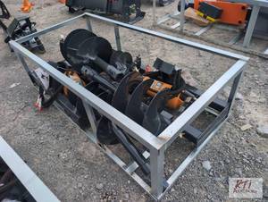 lot 18 image: 2X Wolverine hydraulic post hole digger with ...