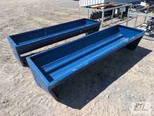 lot 43 image: 2X 90in steel feed trough. MDI Item is locat...