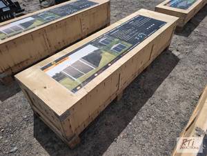 lot 46 image: ATS 11ft x 19ft metal garage shed with double...