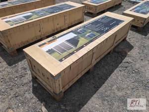lot 47 image: ATS 11ft x 19ft metal garage shed with double...