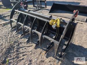 lot 53 image: 78in log grapple bucket for skid loader. MDI...
