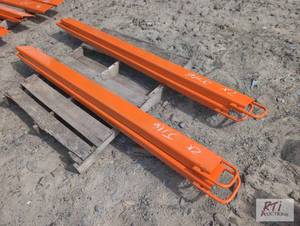lot 141 image: 2X Pair of 6ft 10in fork extensions. MDI Ite...