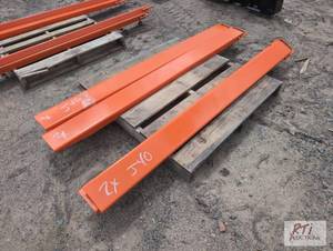 lot 142 image: 2X Pair of 6ft 4in fork extensions. MDI Item...