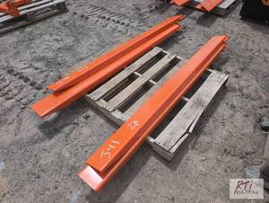 lot 143 image: 2X Pair of 6ft 4in fork extensions. MDI Item...
