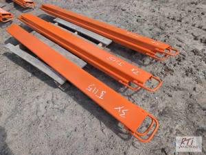 lot 146 image: 3X Pair of 6ft 10in fork extensions. MDI Ite...