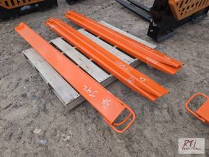 lot 147 image: 3X Pair of 6ft 4in fork extensions. MDI Item...