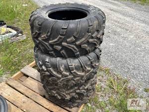 lot 51 image: Waterloo- (4) Kubota RTV&nbsp25x10-12 tires...