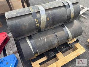 lot 97 image: Batavia- Oxbo 12ft and 10ft belts...