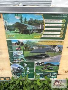lot 59 image: OnShine 20ft x 20ft galvanized stee...