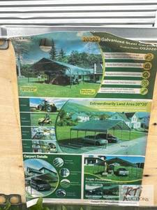 lot 60 image: OnShine 20ft x 20ft galvanized stee...