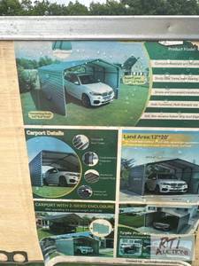 lot 63 image: OnShine 12ft x 20ft galvanized stee...