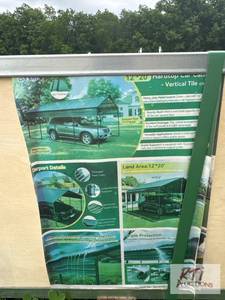lot 64 image: OnShine 12ft x 20ft galvanized stee...