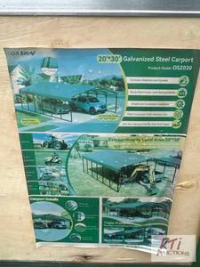 lot 65 image: OnShine 20ft x 30ft galvanized stee...