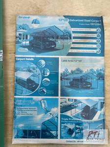 lot 66 image: OnShine 12ft x 20ft galvanized stee...