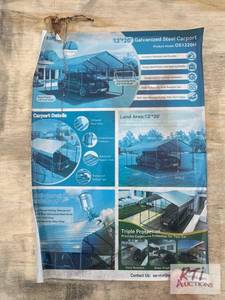 lot 69 image: OnShine 12ft x 20ft galvanized stee...