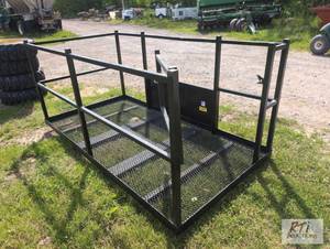 lot 100 image: 4x8 man basket for skid loader. MD...