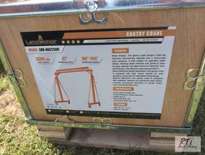 lot 123 image: LandHonor rolling A-frame crane 250...