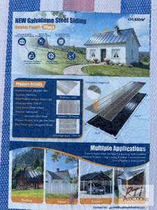 lot 143 image: 50X 3x10 steel siding  roofing pan...