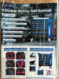 lot 168 image: OnShine 7 drawer rolling tool cabin...