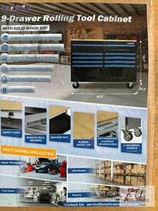 lot 169 image: OnShine 9 drawer rolling tool cabin...