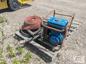 lot 157 image: Trash Pump with Hose. Unknown condi...