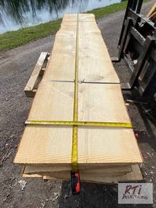 lot 177 image: 8X Live Edge Spruce Slabs. Set is 1...