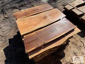lot 181 image: 30X Live Edge Mixed Species Slabs. ...