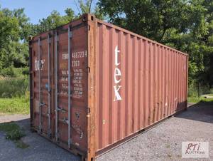 lot 14 image: 20ft shipping container, 8.5ft tall...