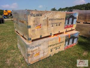 lot 23 image: 42ft x 30ft triple garage metal she...
