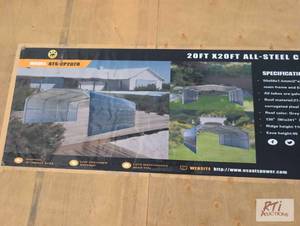 lot 60 image: ATS 20ft x 20ft all steel carport w...