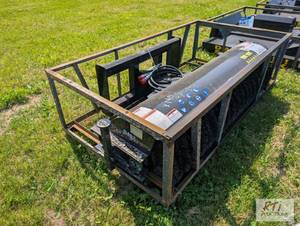 lot 82 image: AGT hydraulic broom for skid loader...