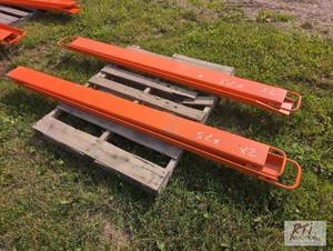 lot 141 image: 2X Pair fork extensions, one 7ft, o...