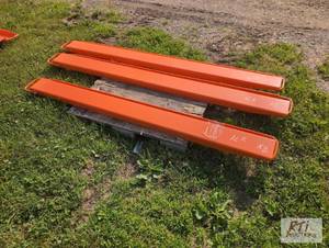 lot 146 image: 3X Pair of 7ft fork extensions, two...