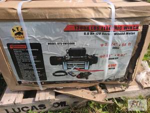 lot 160 image: ATS 13,000lb electric winch with ca...
