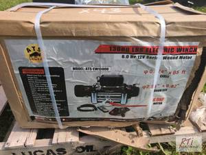 lot 161 image: ATS 13,000lb electric winch with ca...