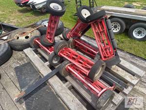 lot 156 image: 12 foot Pro Mow pull behind reel...