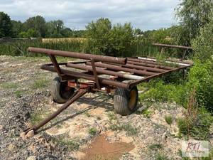 lot 161 image: Round bale wagon on Knowles runn...